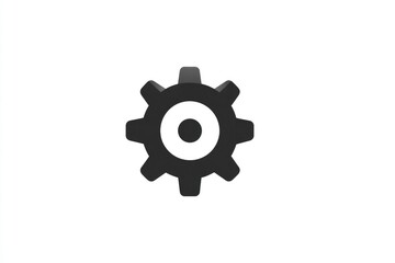 Simple gear icon, dark gray on white