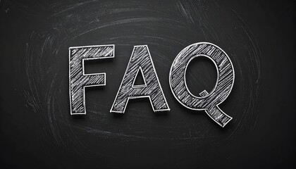FAQ written in chalk on a chalkboard