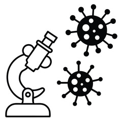 Obraz premium virus bacteria cell structures microscope view