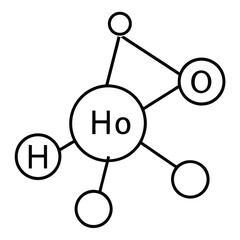 water molecule h2o diagram glowing white