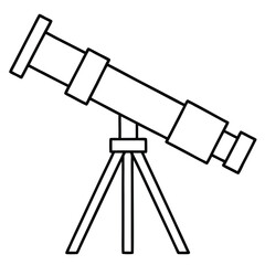 telescope blueprint technical drawing white