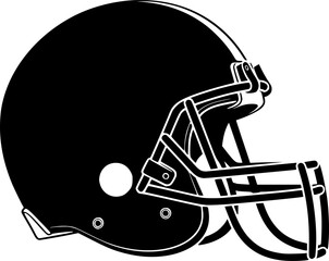 football helmet logo silhouette icon vector illustration