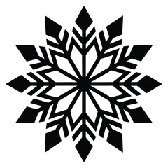abstract snowflake silhouette vector icon