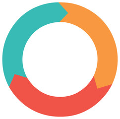 Circular gradient 3d icon set. featuring cycles, progress, and rotation symbols