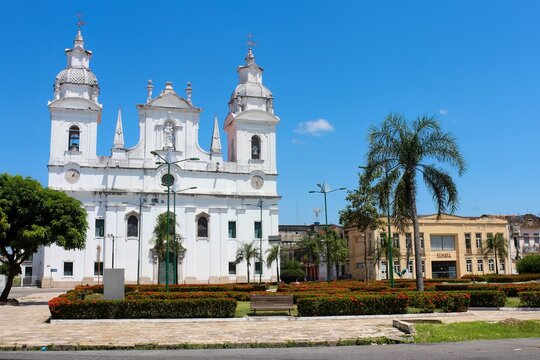 Catedral de Bel&eacute;m, capital do estado do Par&aacute;, norte do Brasil. Igreja estilo neocl&aacute;ssico e barroco, N. Dra. da Gra&ccedil;a, palco das comemora&ccedil;&otilde;es do Cirio de Nazar&eacute;