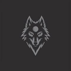 wolf head vector