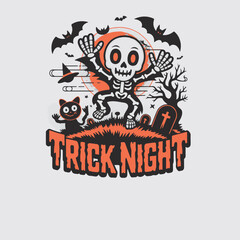 halloween skull with a skull