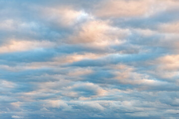 Cloudscape sky background. Cloud in the sky. Background with cloud. Gloomy sky with overcast clouds. Overcast view. Skyscape and cloudscape. Sky with clouds. Cloudy skyscape background