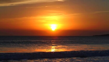 Obraz premium Sunset over the ocean (1)