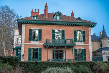 Les chalets de Napoléon III dans le parc de la ville de Vichy en Auvergne