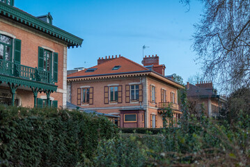 Les chalets de Napoléon III dans le parc de la ville de Vichy en Auvergne