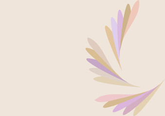 abstract background with vector illustration of  feathers