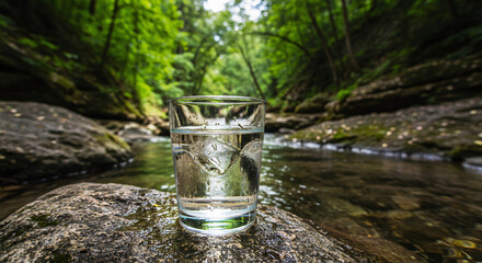 계곡 속에 있는 신선한 물