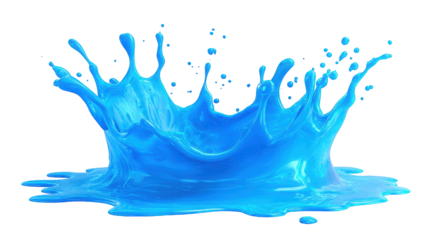 Vibrant blue water splash