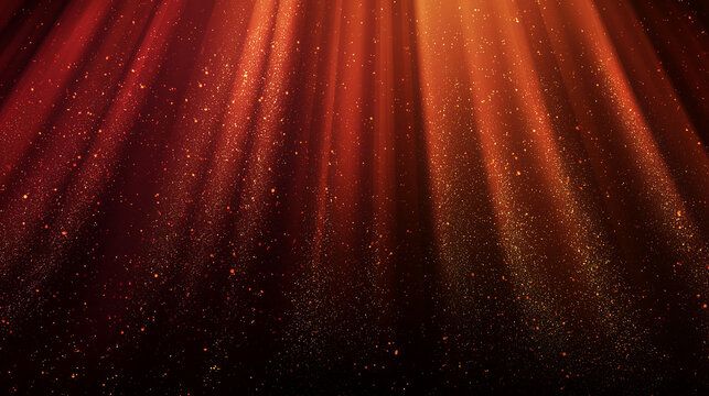A vibrant stage background with warm red and orange hues. Sparkling lights create a glamorous atmosphere, ideal for burlesque and cabaret performances.