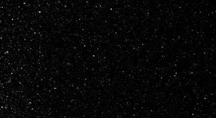 A captivating cosmic scene of a star-filled night sky, where countless tiny stars shimmer against the vast, dark void of space. The black expanse enhances the brilliance of the faraway celestial bodie