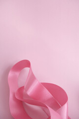 Pink ribbon for breast cancer awareness