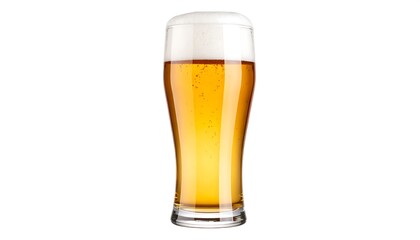 Light beer in a tall glass
