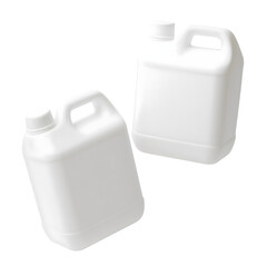 Plastic Jerrycans Isolated on White Background