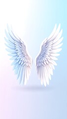 Obraz premium Pair of elegant white angel wings