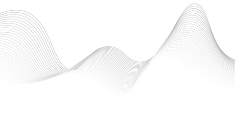 Abstract Gray Wave Lines Flowing on a Clean White Background – Minimalist Vector Design for Modern, Elegant, and Futuristic Graphic Art.
