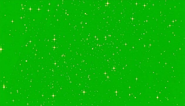 Green background with scattered golden stars