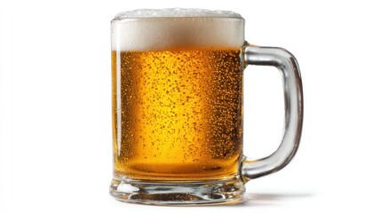 Light beer in a mug