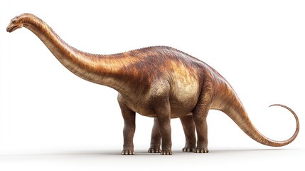 Obraz premium Long-necked dinosaur, digital art