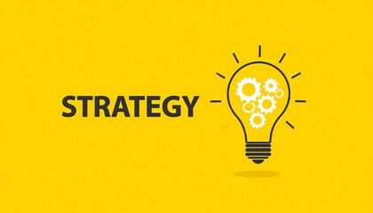 Lightbulb with gears, strategy