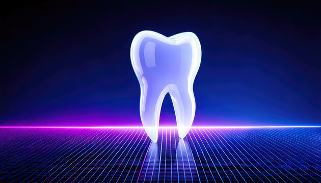 Close-up of clean and healthy oral environment, white teeth surface
