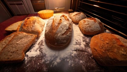 Baking bread and making dough at home