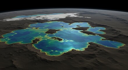 Methane lakes shimmering on saturn’s titan - view 227 | Stunning Photography & Visuals