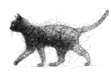 Abstract cat silhouette