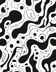 Abstract organic shapes pattern