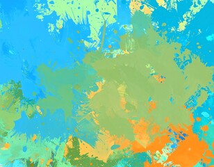 Abstract paint splatter, vibrant colors