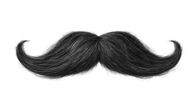 A detailed illustration of a large mustache