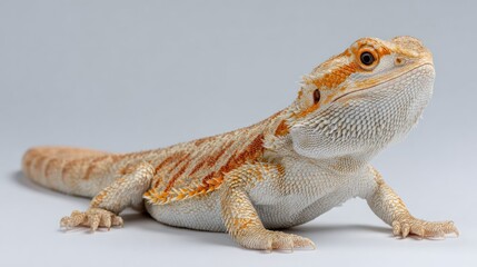 Obraz premium Orange and white lizard