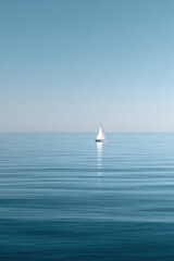 Obraz premium photorealistic ultraminimalist image of serene sky serves as perfect modern background for website