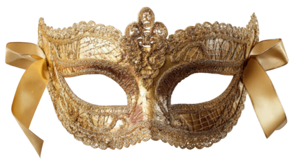 Ornate gold masquerade mask