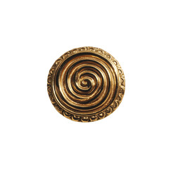 Naklejka premium Ornate gold spiral disc