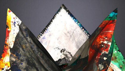 Abstract painted triangles