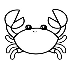 Line art, Digital line art, Printable coloring page - crab