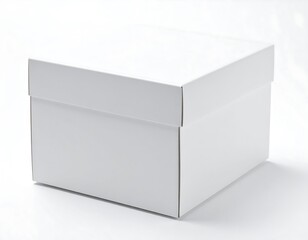 Fototapeta premium Blank white square gift box