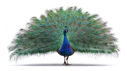 Peacock with vibrant plumage (1)