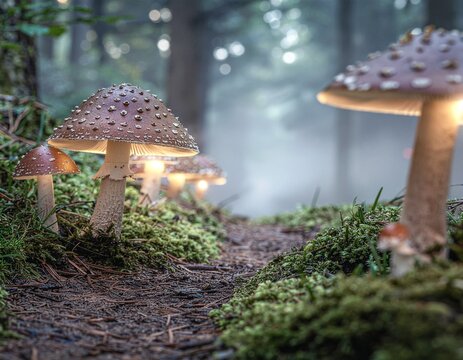 A cozy, magical village where nature and fantasy creatures coexist in harmony.