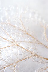 delicate bubble pattern with veined texture on white background