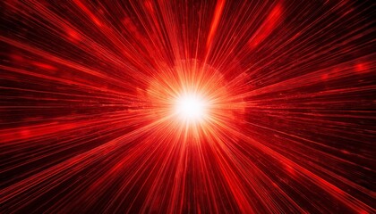 intense red energy blast radiating outwards with a central bright starburst and circular patterns against a dark background