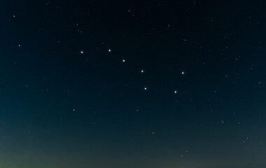 The Plough (or Big Dipper) asterism within the constellation Ursa Major over Aldeburgh in Suffolk, UK
