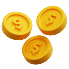 3D Dollar Coin Icon