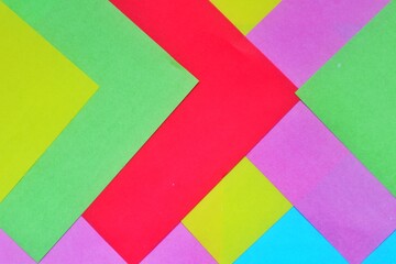 Modern Abstract Design with Flowing Multicolored Paper Layers